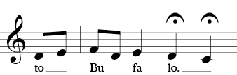 F Major/d minor. 4/4 Time Signature. A measure that includes many D notes ends on C.