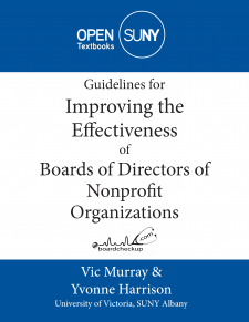 Guidelines for Improving the Effectiveness of Boards of Directors of Nonprofit Organizations book cover